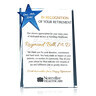 Personalized Crystal Retirement Gift Plaque for Doctor, Nurse, Medical Professional