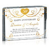 Custom 50th Golden Wedding Anniversary Gift Plaque for Parents or Friend