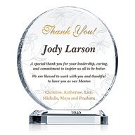 Circle Appreciation Gift Plaques | Crystal Central