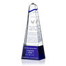 Police Retirement Plaque with Thin Blue Line – Personalized Crystal Tower Award for State Trooper or Law Enforcement