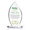 Flame Shaped Crystal Donor & Sponsor Appreciation Award Plaque