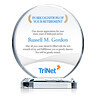 Circle Crystal Personalized Corporate Employee Retirement Recognition Award