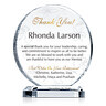 Crystal Personalized Farewell Gift Plaque for Departing Boss, Mentor, Manager, Supervisor