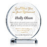Crystal Personalized Religious Retirement Gift Plaque for Christian Man and Woman
