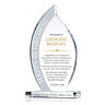 Flame Crystal Retirement Gift Plaque for Co-worker
