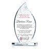Flame-shaped Crystal Coworker/Manager Farewell Gift Plaque