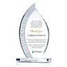 Crystal Retirement Appreciation Gift Plaque for Executive, Employee, Coworker