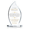 Flame Crystal Christian Retirement Gift Plaque