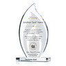 Flame Crystal Employee Retirement Recognition Award Plaque