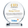 Years of Service Crystal Award – Personalized Employee Milestone Plaque