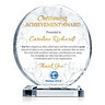 Personalized Crystal Circle Award Plaque for Appreciation, Retirement ...