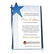 Crystal Star Retirement Gift Plaques