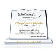 Crystal Bible Baby Dedication Plaque