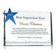 Supervisor Recognition Plaque