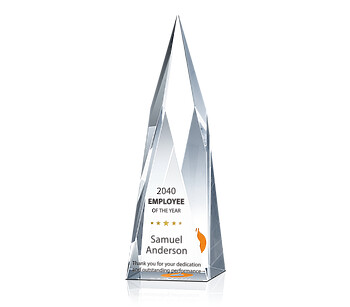 Summit Shaped Crystal Employee of the Year Award