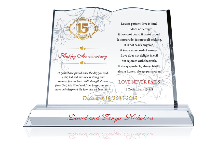 15th Anniversary Quote and Bible Verse