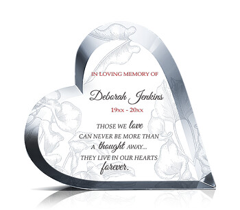 Personalized Standing Heart Memorial Gift