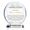 Personalized Crystal Circle Award Plaque for Appreciation, Retirement ...