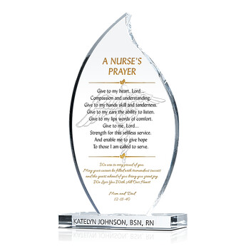 A Nurse's Prayer, Original Glass Plaque