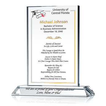 thumbnail image 2 of Personalised Graduation Glass Plaque – Congratulations 2023 Design – GP-83 2 of 5