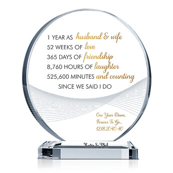 1 Year Anniversary Sign Gift Plaque PERSONALIZED 1st Anniversary Wedding  Gift for Wife Husband Couple Him Her - SOLID WOOD - Made in the USA
